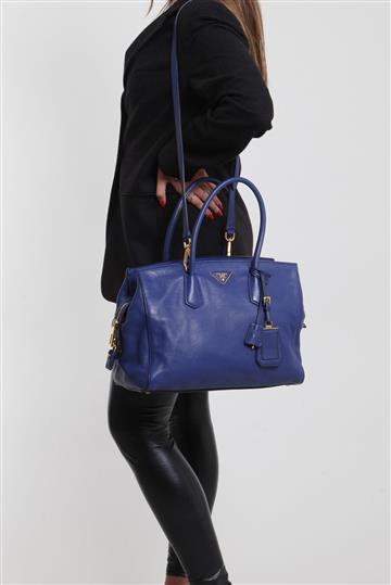 Bolsa Prada Alça Transversal Azul