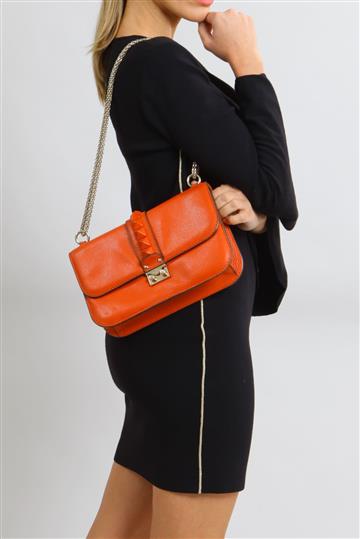 Bolsa Valentino Glam Lock Laranja