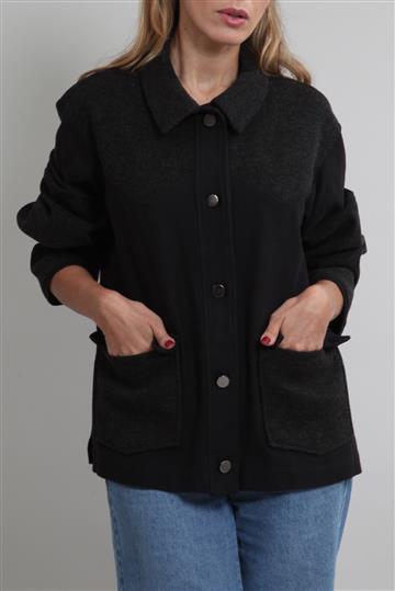 Jaqueta Paula Raia Feltro Genepi Preta