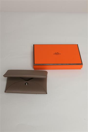 Carteira Hermès Porta Cartão Calvi Epson Caramelo