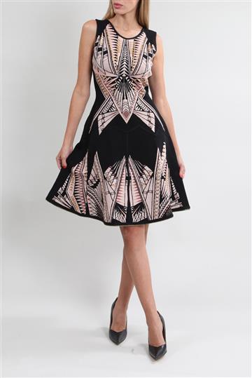 Vestido Herve Leger Bordado Preto