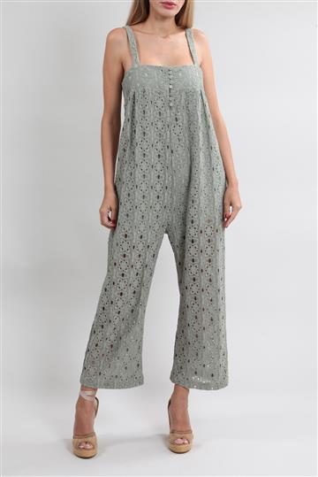 Macacão A. Niemeyer Rendado AN PM Verde