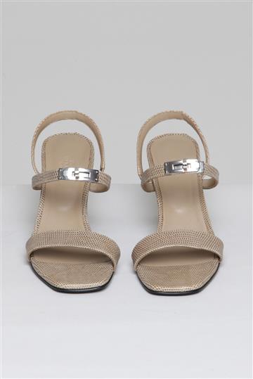 Sandália Hermès Glamour 95 Lizard Cinza