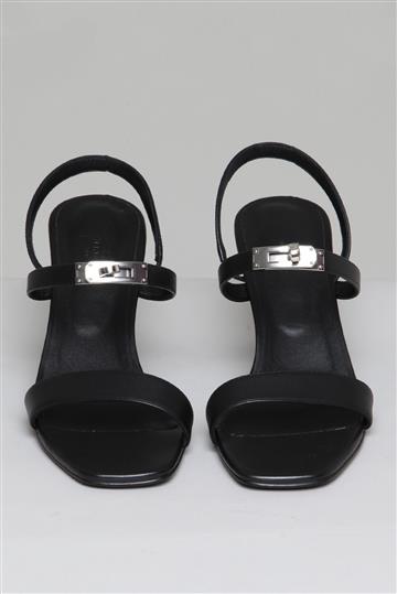 Sandália Hermès Glamour 75 Calfskin Preta