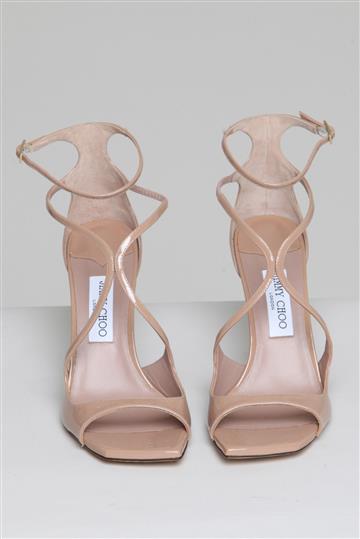 Sandália Jimmy Choo Azia 95 Verniz Bege