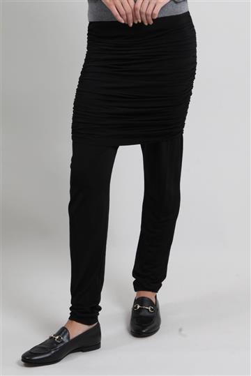 Calça Cris Barros Legging Suplex Franzido Preto