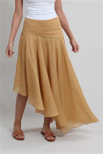 Saia Cris Barros Assimétrica Amarela