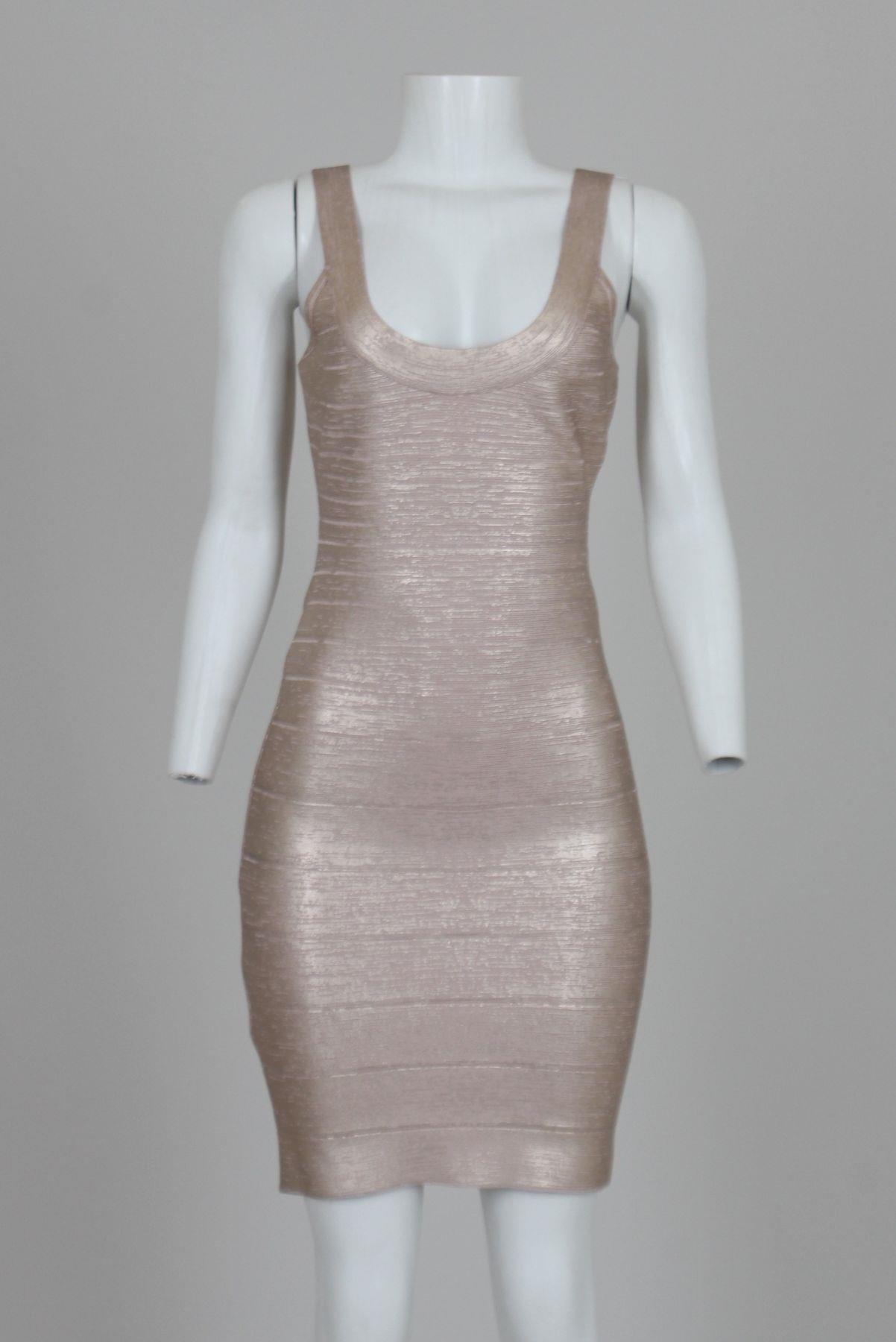 Hervé Léger Bicolor Bandage Dress